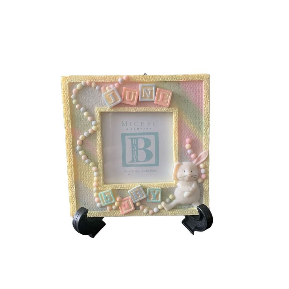 NEW Michel Company Baby Bunny June Photo Frame 4x4 Great Gift